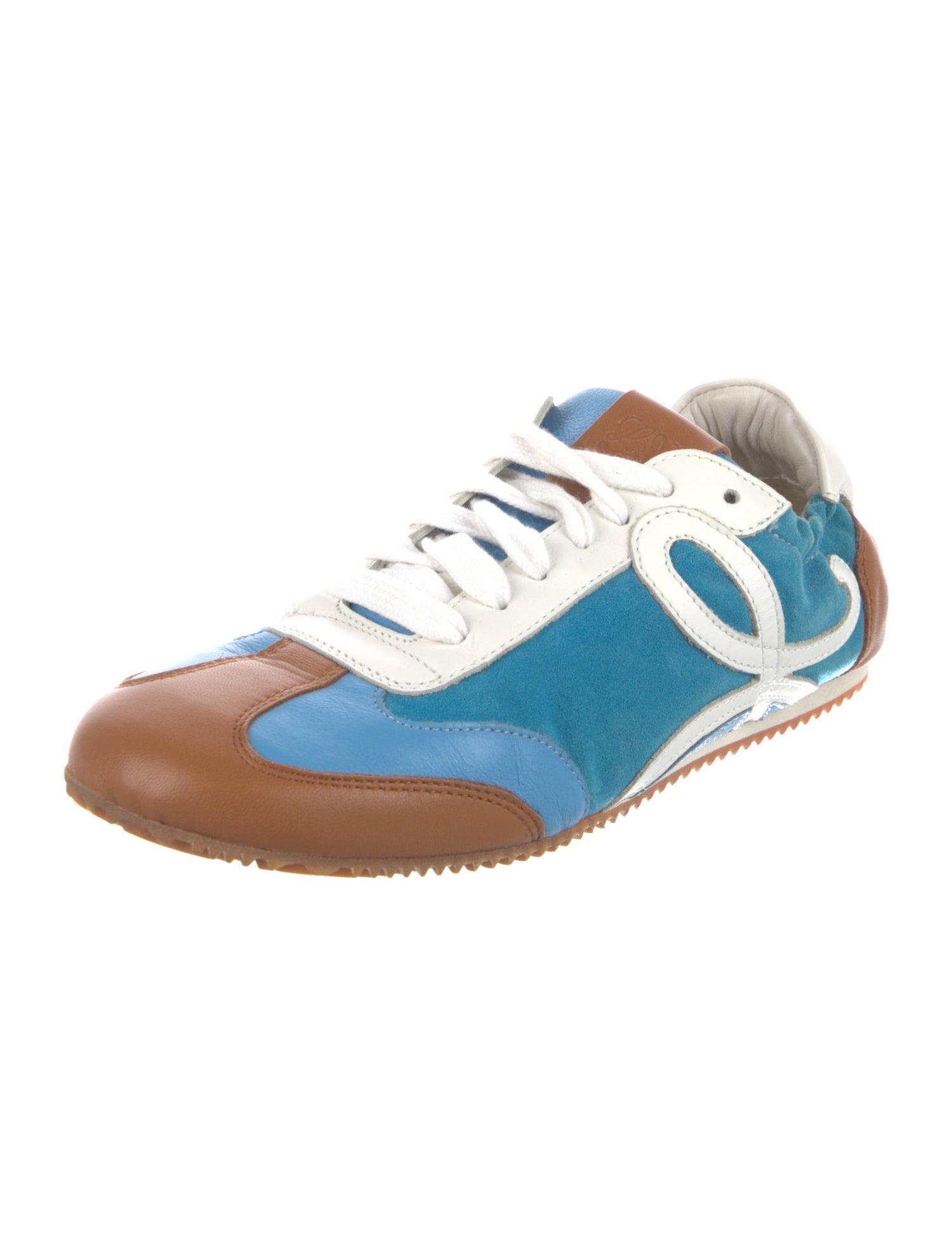 Loewe Nylon Colorblock Pattern Sneakers