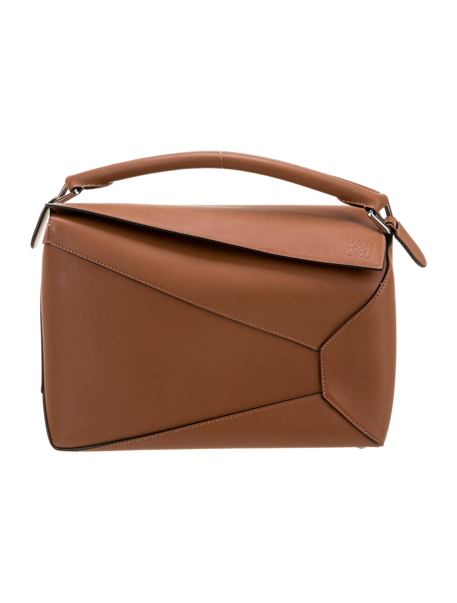 バッグ Loewe Amazona 36 Loewe Amazona 36 Handbag Grey Leather – Queen Station