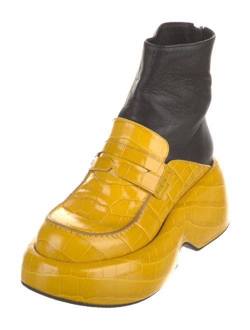 Loewe Embossed Leather Combat Boots