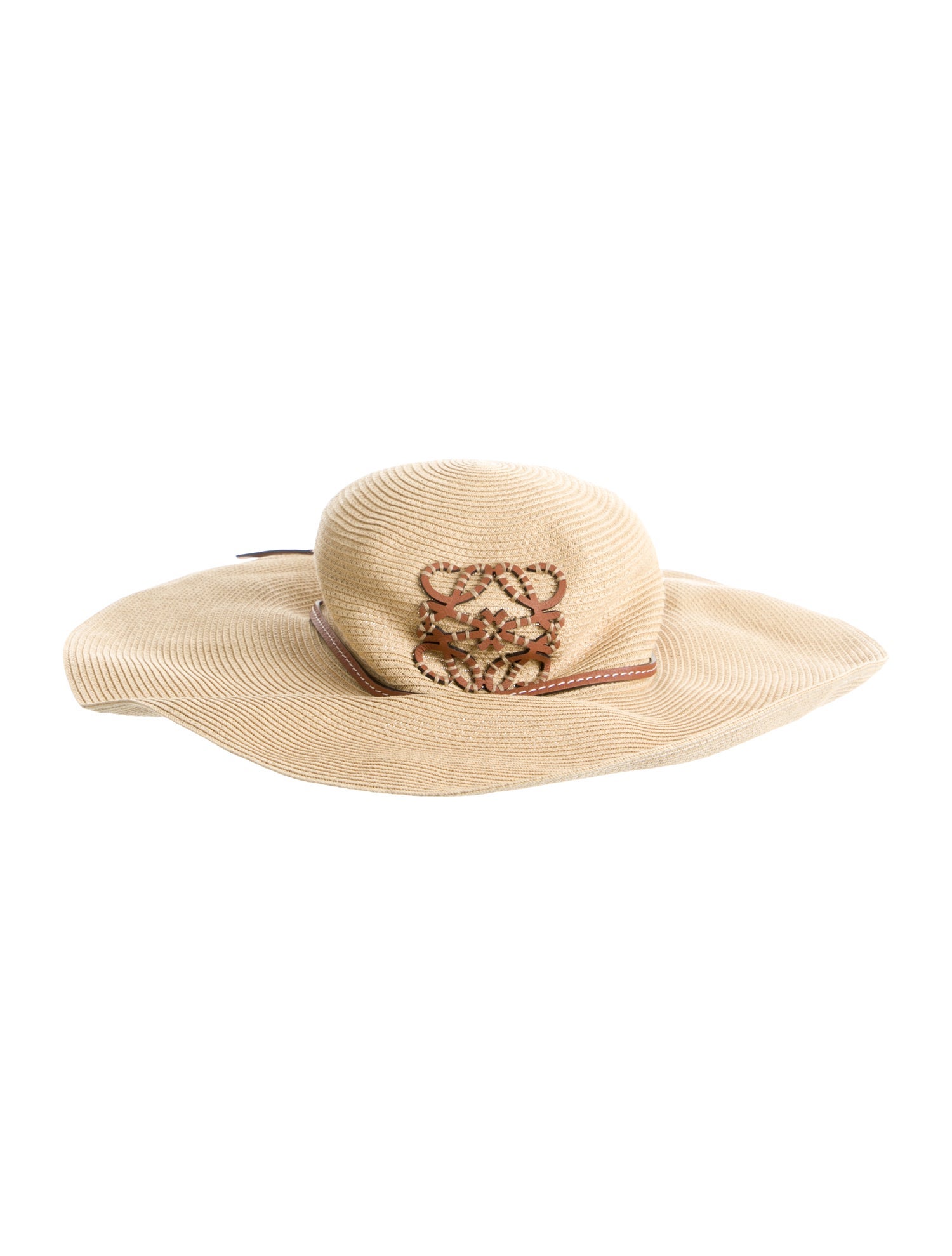 Loewe Leather Trimmed Straw Hat