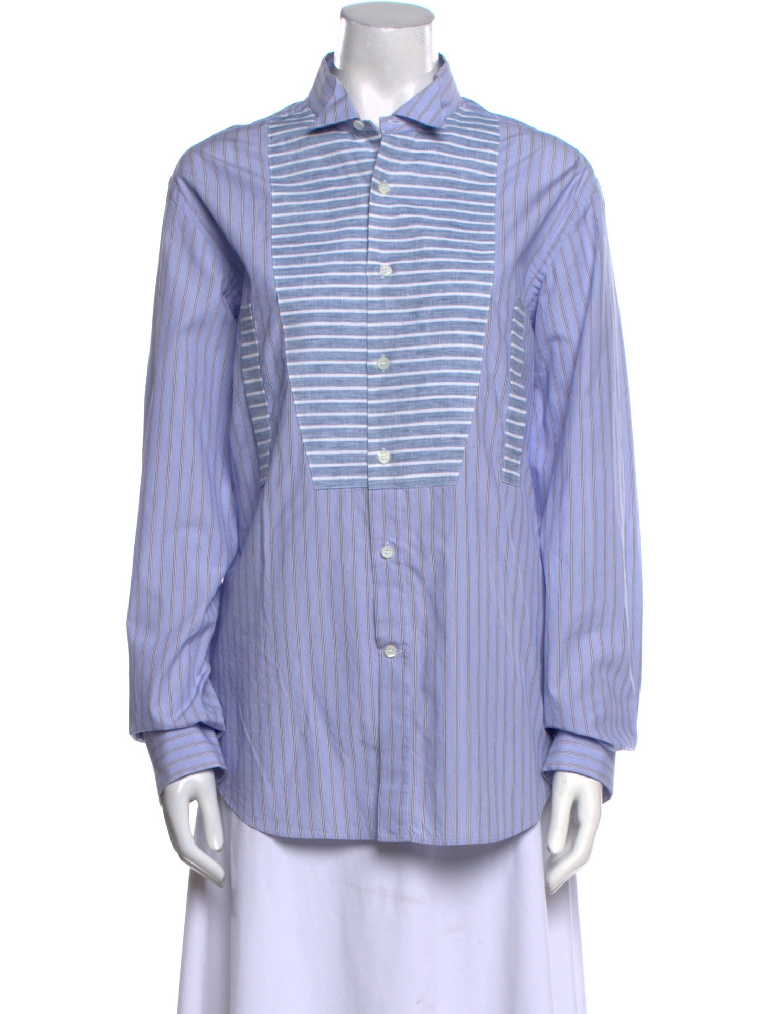 Loewe Striped Long Sleeve Button-Up Top