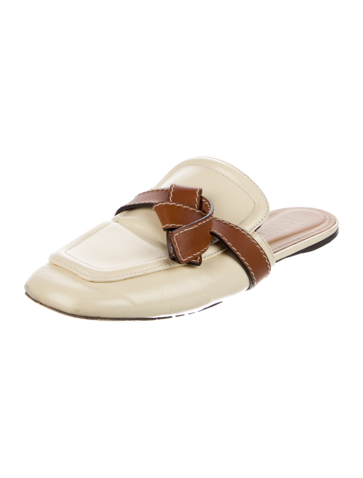 Loewe Leather Leather Trim Embellishment Mules