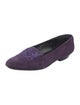 Loewe Suede Leather Trim Embellishment Loafers