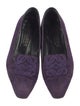 Loewe Suede Leather Trim Embellishment Loafers