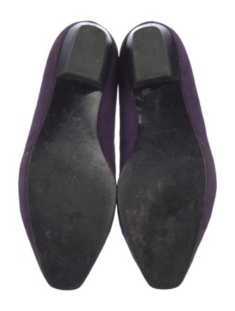 Loewe Suede Leather Trim Embellishment Loafers