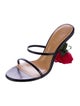 Loewe Rose Heels Leather Slides