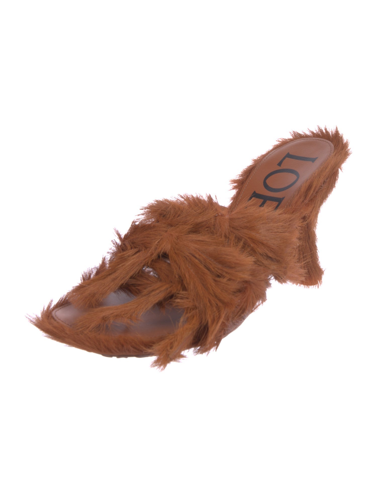 Loewe Fur Fur Trim Gladiator Sandals