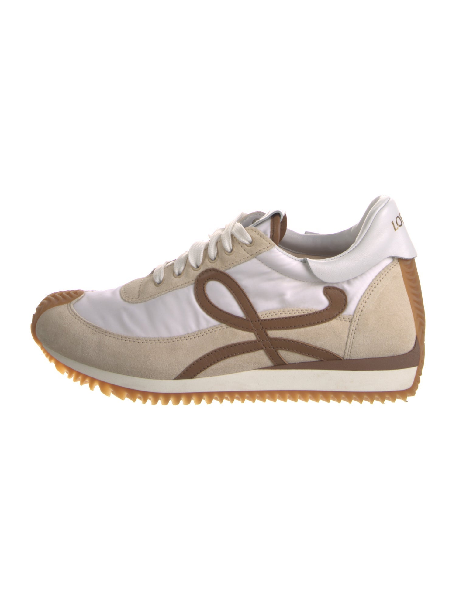 Loewe Suede Colorblock Pattern Sneakers