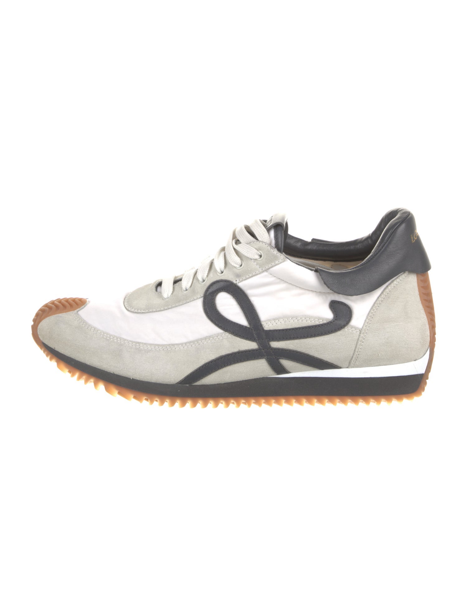Loewe Leather Colorblock Pattern Sneakers