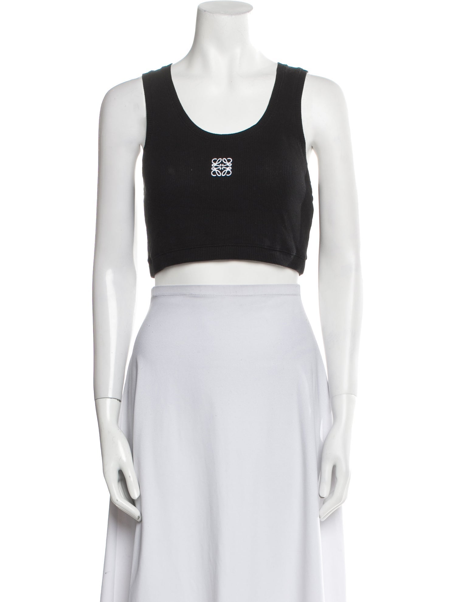 Loewe Scoop Neck Sleeveless Crop Top