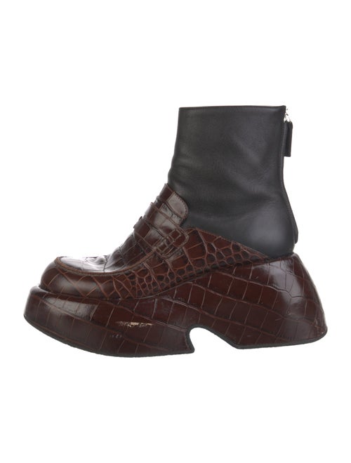 Loewe GG Embossed Leather Combat Boots