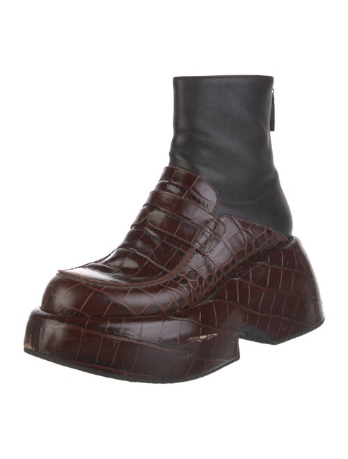 Loewe GG Embossed Leather Combat Boots