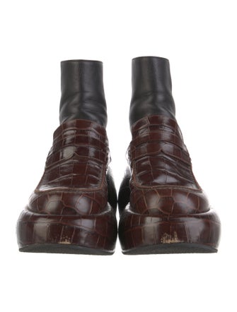 Loewe GG Embossed Leather Combat Boots