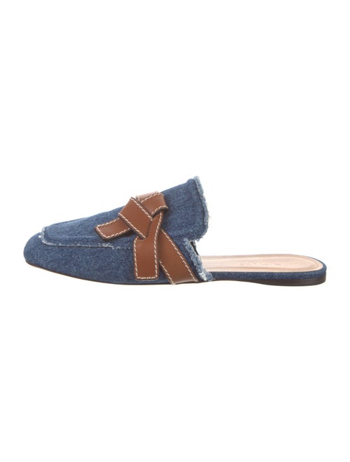 Loewe Denim Raw-Edge Trim Mules