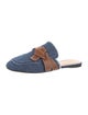 Loewe Denim Raw-Edge Trim Mules