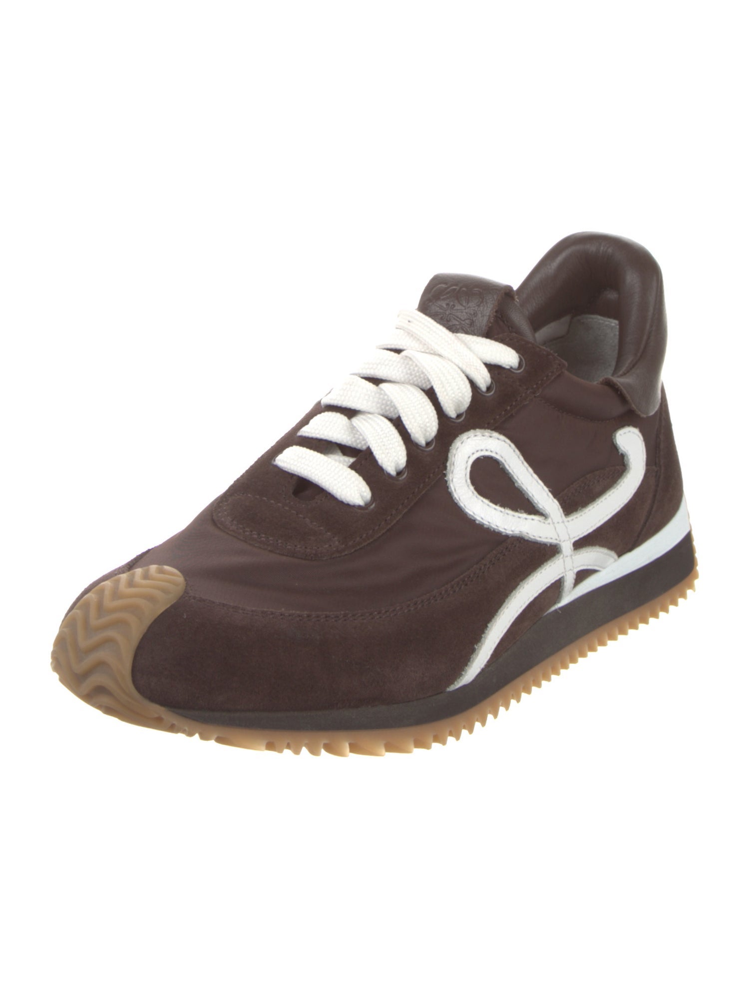 Loewe Suede Colorblock Pattern Sneakers