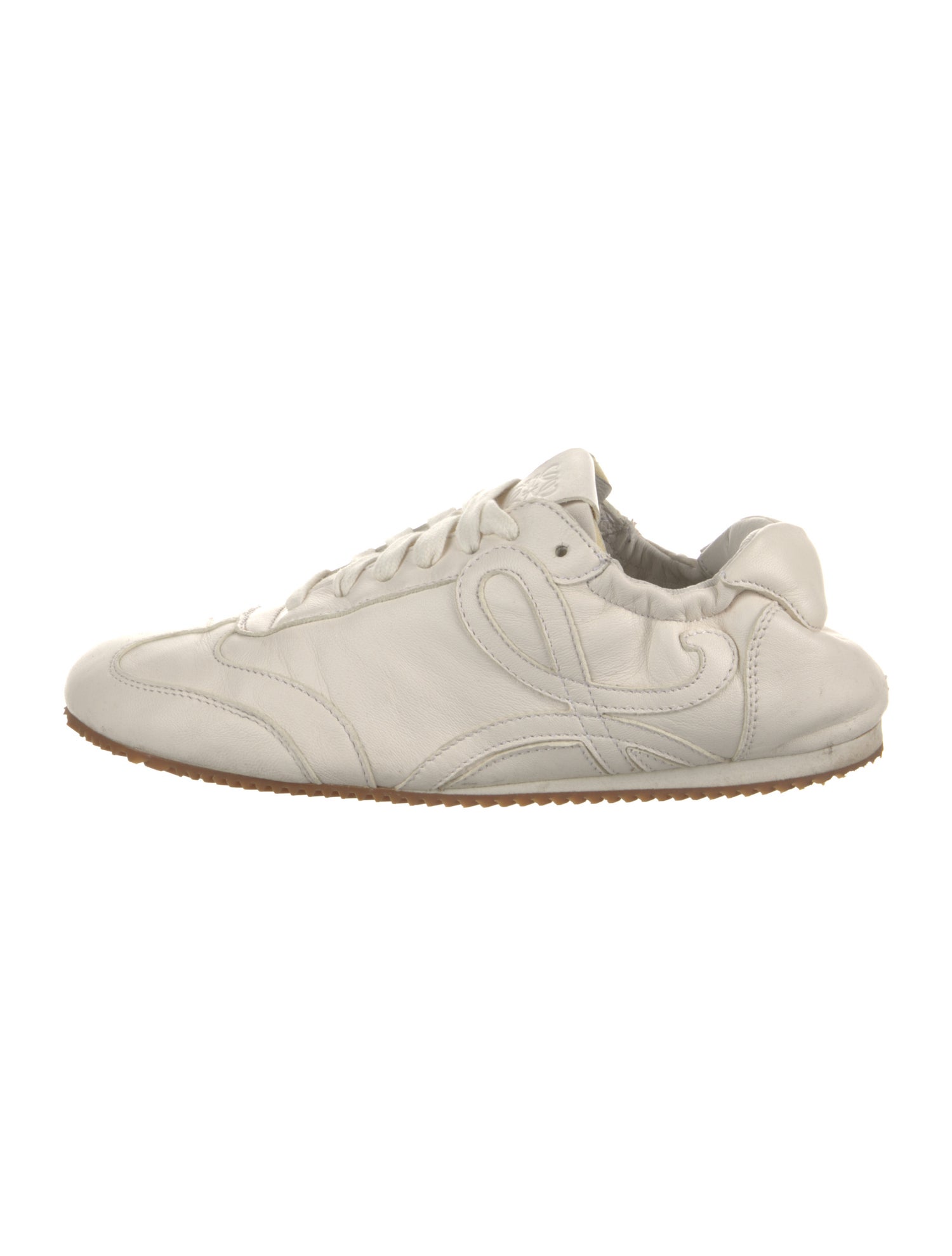Loewe Leather Embroidered Accent Sneakers