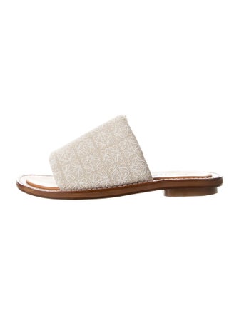 Loewe Canvas Colorblock Pattern Slides