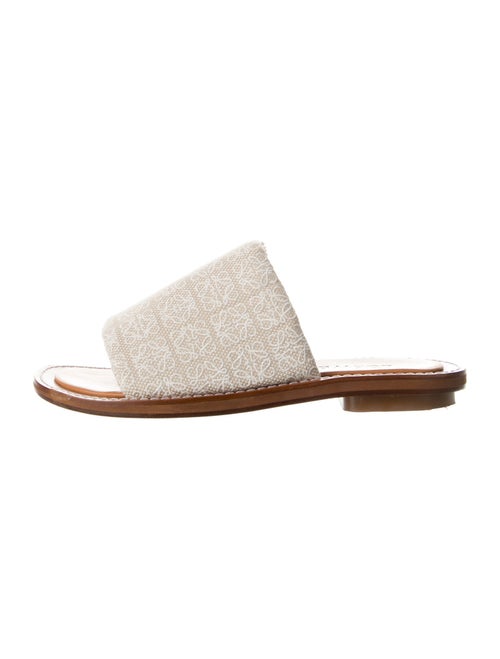 Loewe Canvas Colorblock Pattern Slides