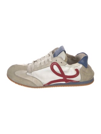 Loewe Suede Colorblock Pattern Sneakers