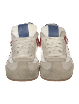 Loewe Suede Colorblock Pattern Sneakers