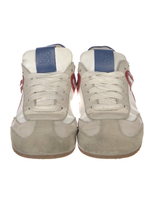 Loewe Suede Colorblock Pattern Sneakers