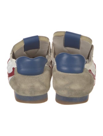Loewe Suede Colorblock Pattern Sneakers