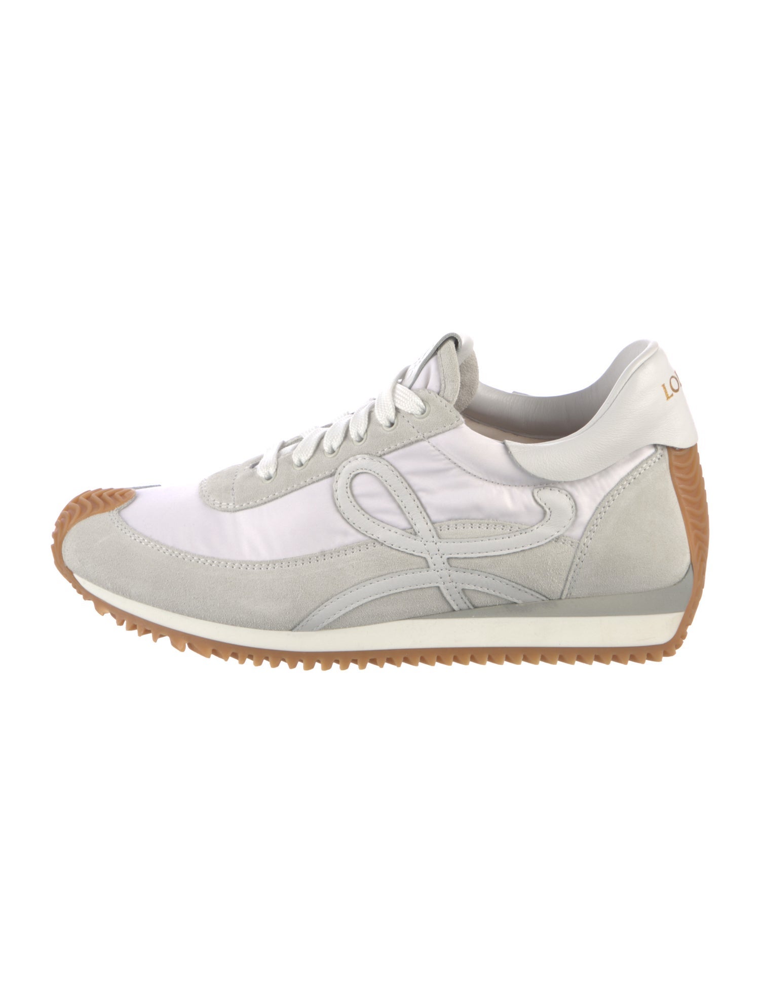 Loewe Suede Colorblock Pattern Sneakers