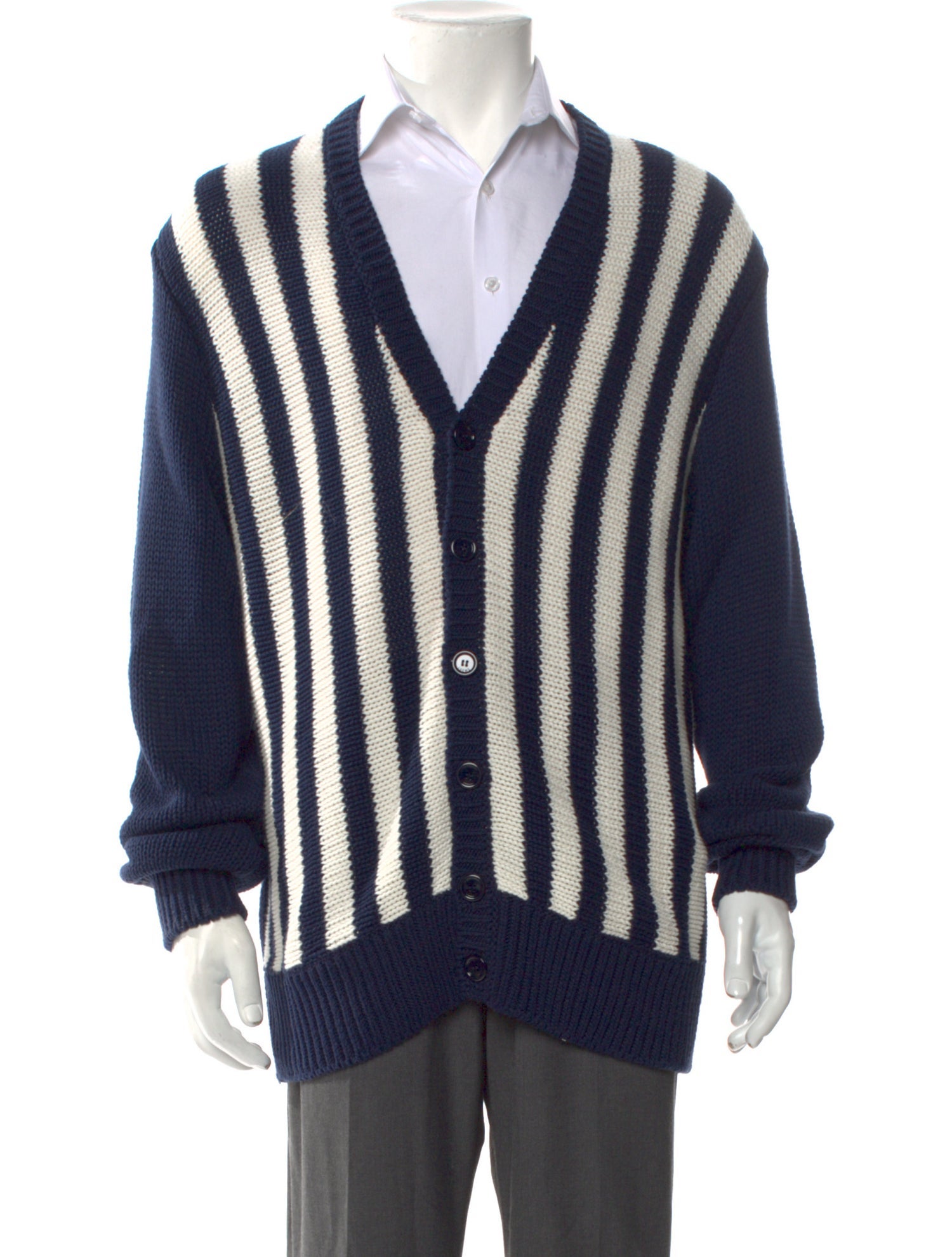 Loewe Stripe V-Neck Striped Cardigan