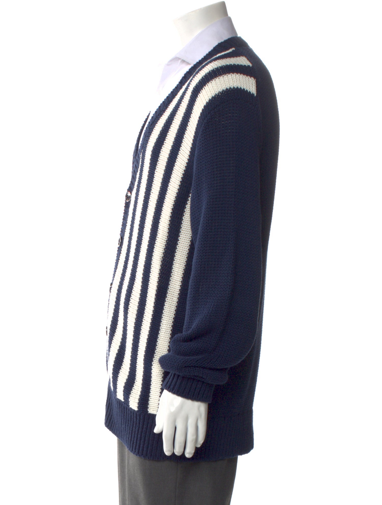 Loewe Stripe V-Neck Striped Cardigan
