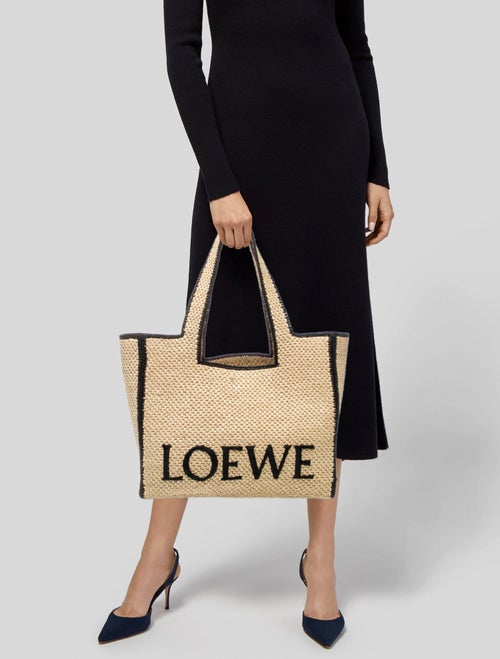 Loewe Raffia Tote Large