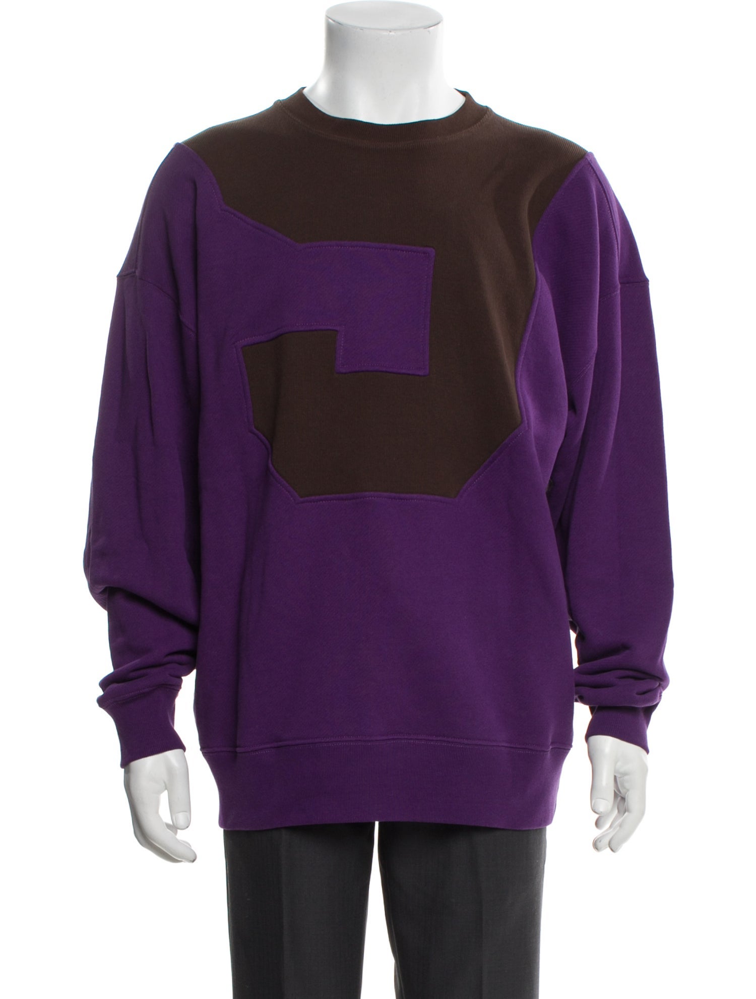 Loewe Colorblock Pattern Crew Neck Sweatshirt