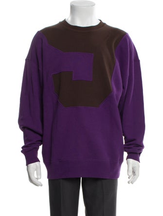 Loewe Colorblock Pattern Crew Neck Sweatshirt