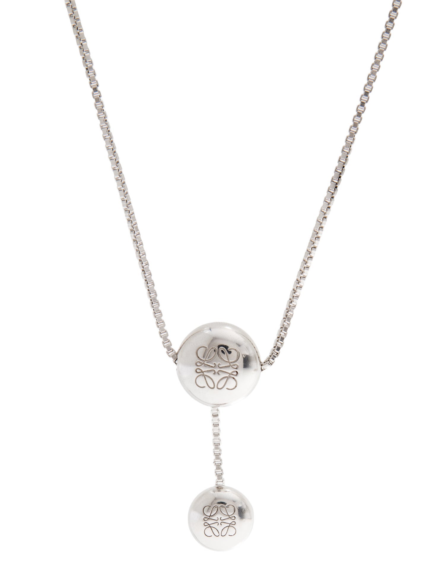 Loewe Anagram Pebble Bolo Necklace