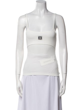 Loewe Graphic Print Square Neckline Top