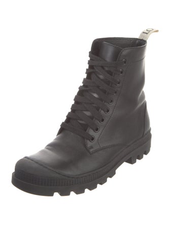 Loewe Leather Combat Boots