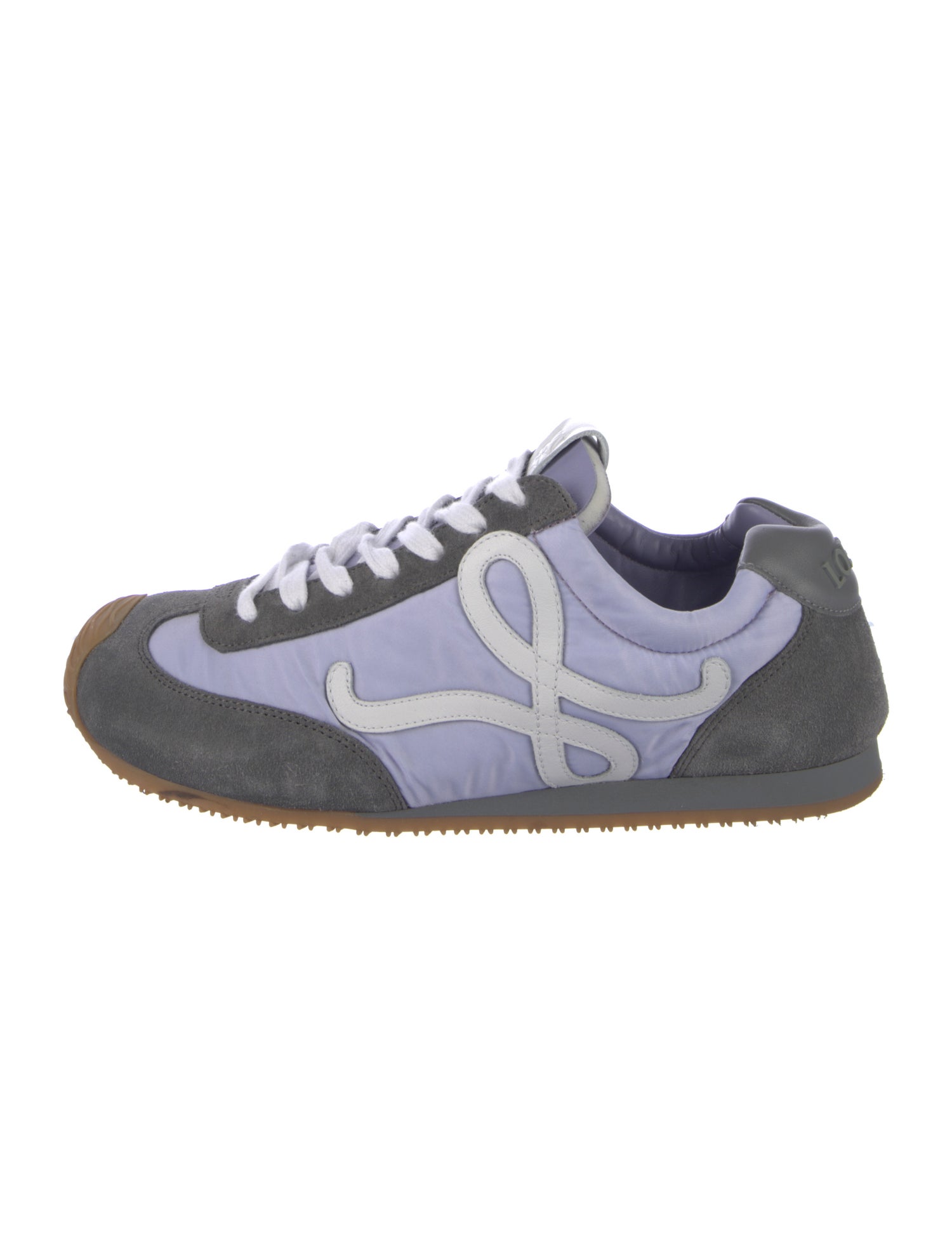 Loewe Suede Colorblock Pattern Sneakers