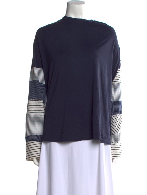 Loewe Striped Mock Neck Top