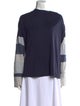Loewe Striped Mock Neck Top