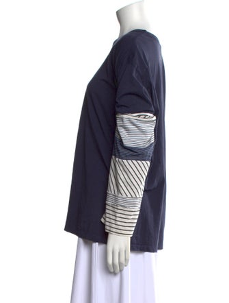 Loewe Striped Mock Neck Top