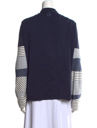 Loewe Striped Mock Neck Top