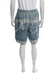 Loewe Paula's Ibiza Tie-Dye Print Denim Shorts