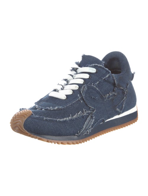 Loewe Denim Colorblock Pattern Athletic Sneakers