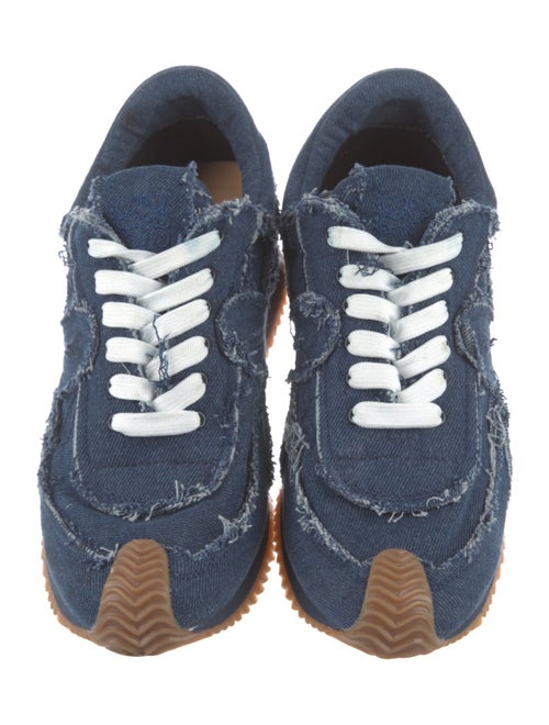 Loewe Denim Colorblock Pattern Athletic Sneakers