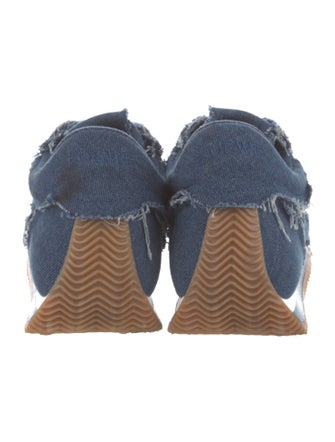 Loewe Denim Colorblock Pattern Athletic Sneakers