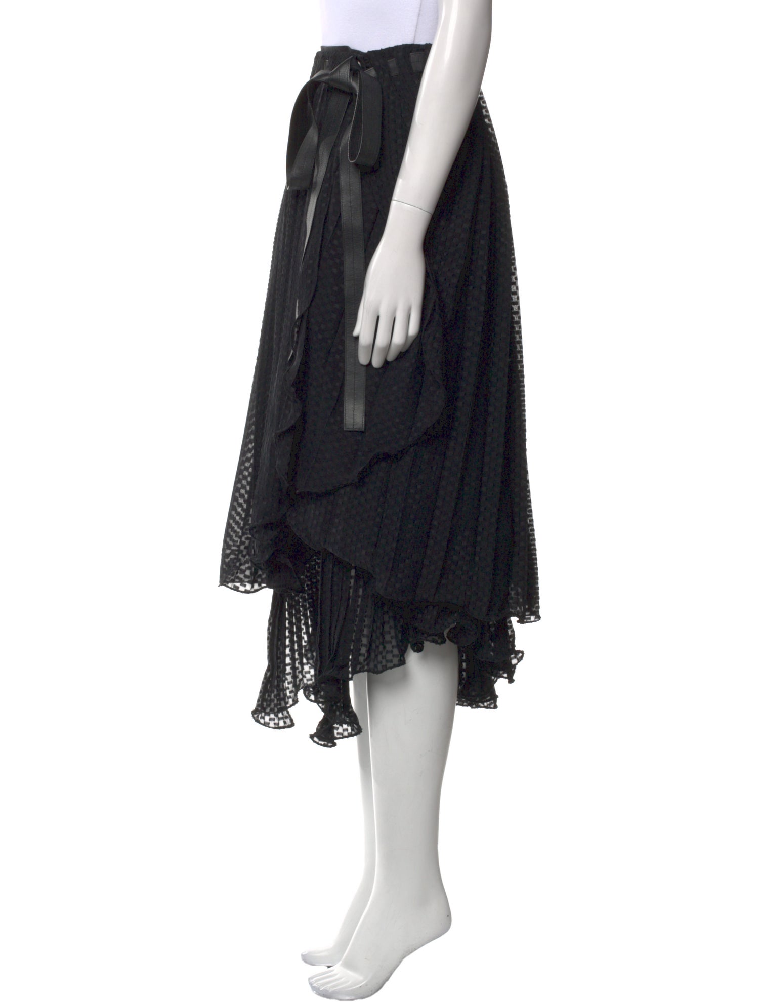 Loewe Pleated Accents Midi Length Skirt