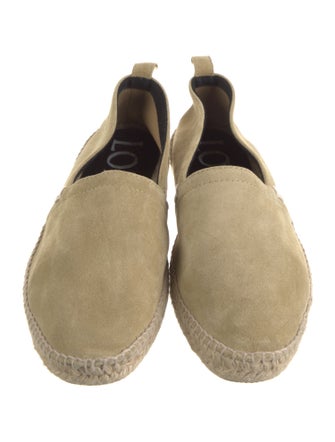 Loewe Suede Whipstitch Trim Loafers