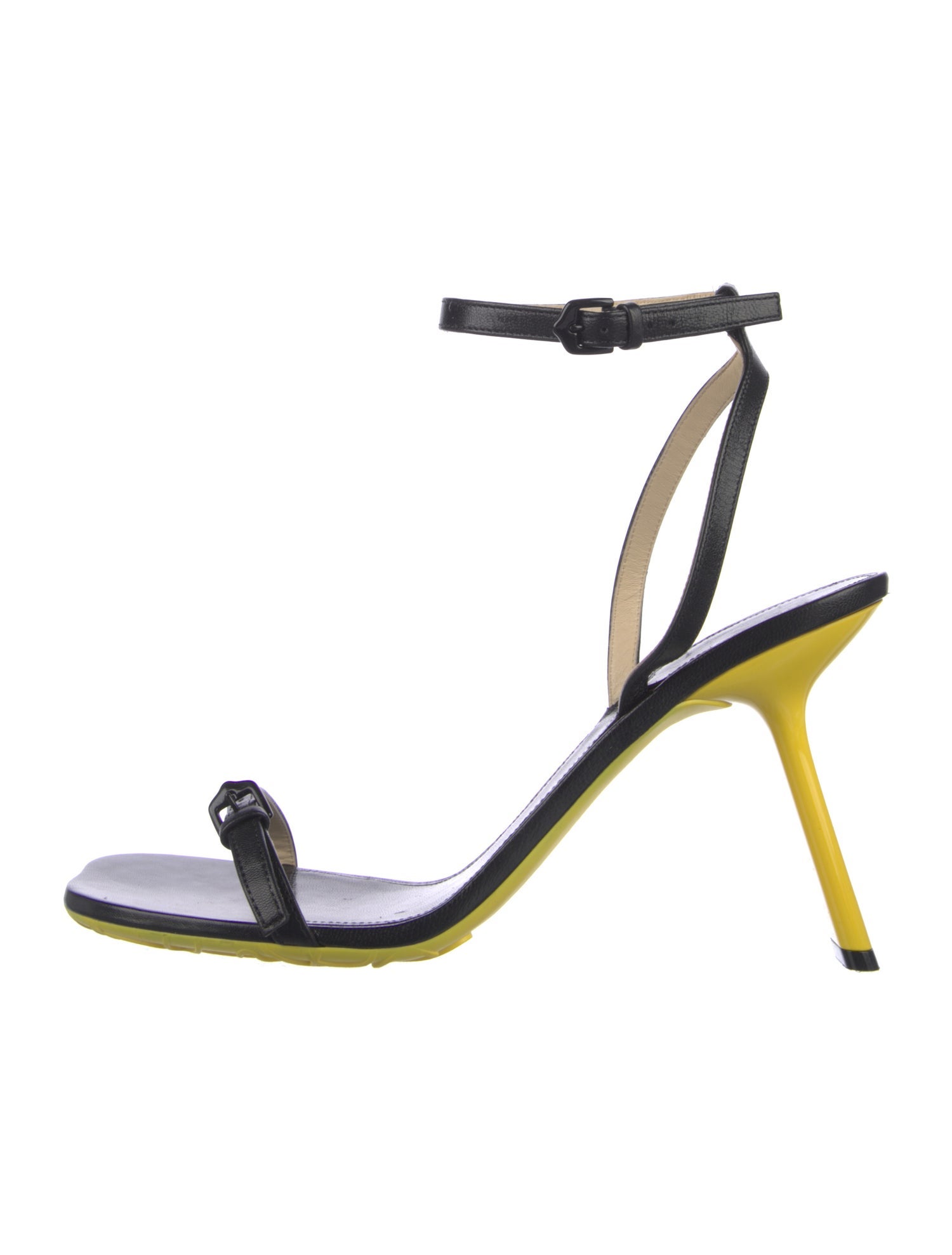Loewe Leather Colorblock Pattern Sandals