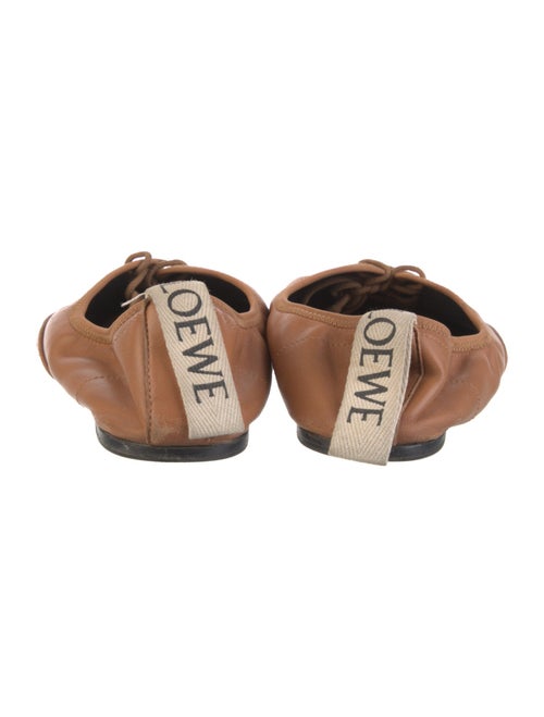 Loewe Signature Logo Leather Ballet Flats