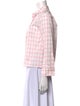 Loewe Plaid Print Three-Quarter Sleeve Button-Up Top
